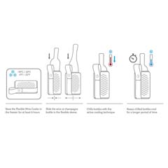 Vacu Vin Active Flexible Wine Cooler, Black - 4