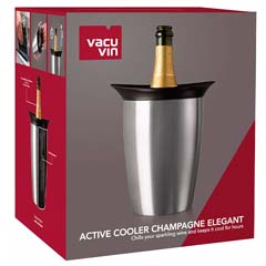 Vacu Vin Aktif Şampanya Soğutucu, Elegant Paslanmaz Çelik - Thumbnail