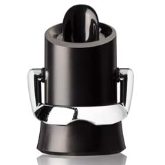 Vacu Vin Champagne Lock, With Spout and Drip Protection, Black - 1