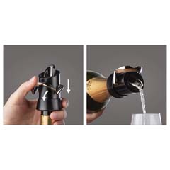 Vacu Vin Champagne Lock, With Spout and Drip Protection, Black - 2
