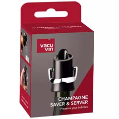 Vacu Vin Champagne Lock, With Spout and Drip Protection, Black - 6