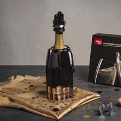 Vacu Vin Champagne Lock, With Spout and Drip Protection, Black - 5