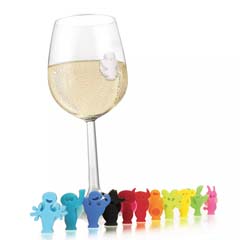 Vacu Vin Glass Markers, Partying Figures, 12 Pieces - 2