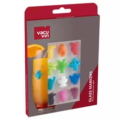 Vacu Vin Glass Markers, Partying Figures, 12 Pieces - 4