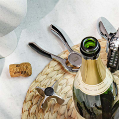 VACU VIN - Vacu Vin Şampanya Şişe Açacağı, Gümüş, Kutulu (1)