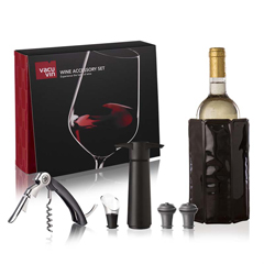 Vacu Vin Wine Accessory Set, Corkscrew, Cooler, Service, Vacuum Set, Stopper - VACU VIN (1)