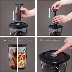 VACU VIN - Vacu Vin Vakum Saklama Kutusu Siyah, Pompal, 1.3 Litre (1)