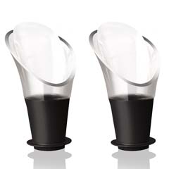 Vacu Vin Wine Service, Crystal, 2 Pieces, Black, - 1