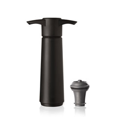 Vacu Vin Wine Vacuum Set, Black, 1 Pump and 1 Stopper - 1