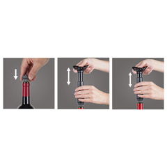 Vacu Vin Wine Vacuum Set, Concerto 1 Pump, 1 Stopper, Black - 2