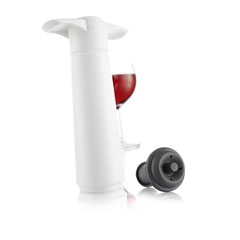Vacu Vin Wine Vacuum Set, White, 1 Pump and 1 Stopper - 1