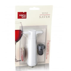 Vacu Vin Wine Vacuum Set, White, 1 Pump and 1 Stopper - 2