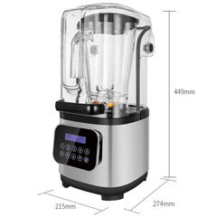 Vosco Bar Blender, Gürültü Önleyici Kapaklı, 2 L, 2200W - 2