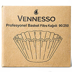 Vennesso Basket Filtre Kahve Kağıdı, Doğal Kağıt, 250 Adet, 90/250 - Vennesso
