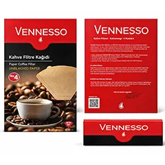 Vennesso Filtre Kahve Kağıdı, Doğal Kağıt, No: 4, 80 adet - Vennesso (1)