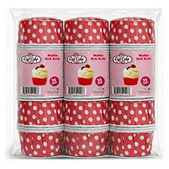 Vennesso Muffin Metalize Pet Kek Kalıbı, 25 Adet, 6,5x6 cm - Vennesso