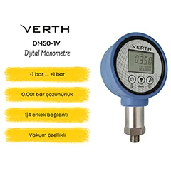 VERTH DM50-1V Dijital Manometre, -1-1 Bar - VERTH (1)