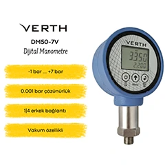 VERTH DM50-7V Dijital Manometre, -1-7 Bar - VERTH (1)