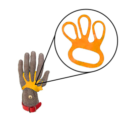 VMust Stainless Steel Knit Glove, Orange, XL Size - 3