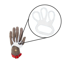 VMust Stainless Steel Knit Glove, White, Size S - 3
