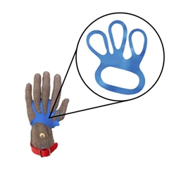 VMust Stainless Steel Knitted Glove, Blue, Size L - 3