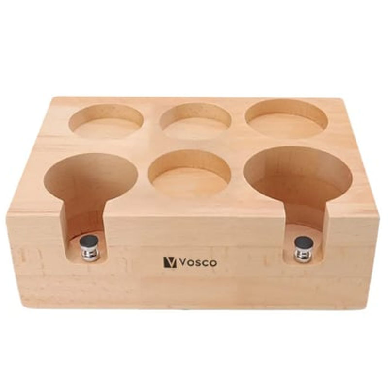 Vosco Ahşap Tamper Standı, 6 Gözlü