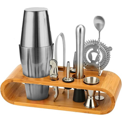 Vosco Bar Set, Wooden Stand 10 Pieces - Vosco 
