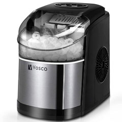 Vosco Buz Makinesi 12 Kg Set Üstü, Siyah - 1