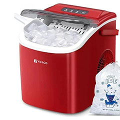 Vosco Ekonomik Set Üstü Buz Makinesi, 12 kg, Kırmızı - Vosco