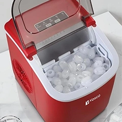 Vosco Ekonomik Set Üstü Buz Makinesi, 12 kg, Kırmızı - 3