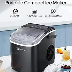 Vosco Ekonomik Set Üstü Buz Makinesi, 12 kg, Siyah - Vosco (1)