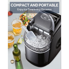 Vosco Ice Machine 12 Kg Counter Top, Black - 3
