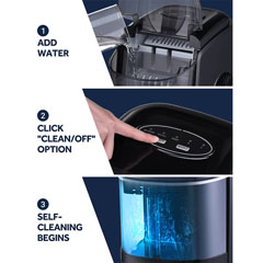 Vosco Ice Machine 12 Kg Counter Top, Black - 4