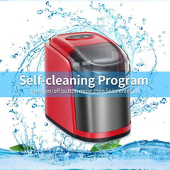Vosco Ice Machine 12 Kg Counter Top, Red - 2