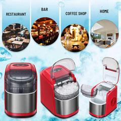 Vosco Ice Machine 12 Kg Counter Top, Red - 3
