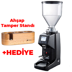 Vosco KD P25 Tam Otomatik Kahve Değirmeni, Siyah, MT5 Ahşap Tamper Standı Hediyeli - Vosco