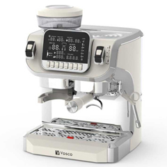 Vosco ST-520EC Pro Öğütücülü Espresso Coffee Machine, 1 Group, White - 3
