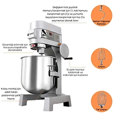 Vosco VB-10S Planet Mikser, 10 L, Hız Kontrollü, Monafaze - Vosco (1)