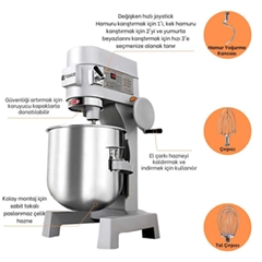 Vosco VB-30S Planet Mixer, 30 L, Speed Controlled, Monophase - 2