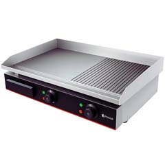 Vosco VBL-822 Elektrikli Pleyt Izgara, Yarı Oluklu, Çift Kontrollü, 73x47x24 cm - Vosco