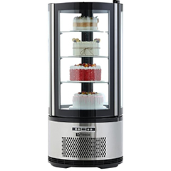 Vosco VFT-100R Silindir Pasta Teşhir Dolabı, 100 L, 49x49x106 cm - Vosco