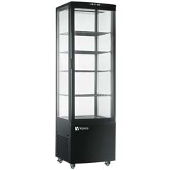 Vosco VFT-280L Dik Tip Soğutmalı Teşhir Dolabı, Siyah - Vosco