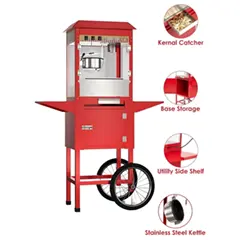 Vosco VJY-826 Otomatik Patlamış Mısır Makinesi, Arabalı, 300 gr Hazneli - 2