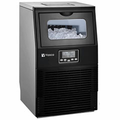Vosco VSC-23C Cube Ice Machine, 23 kg/day Capacity, 4 kg Storage Bin, Black - 1