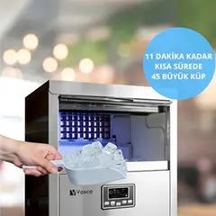 Vosco VSC-45/S Küp Buz Makinesi, 45 kg/gün kapasiteli, 15 kg Saklama Hazneli - 3