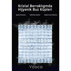 Vosco VSCB-25C Aura Serisi Tezgah Altı Küp Buz Makinesi, 25 kg/gün Kapasiteli, 22 Kg Saklama Hazneli - 3