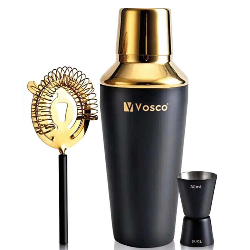 Vosco VSCG-3 Bar Set, 3 Pieces, Stainless Steel, Gold - Vosco 