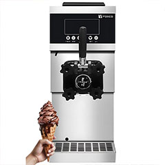 Vosco VXY-ZT960 Pro Silver Soft Single Arm Ice Cream Machine, Counter Top - 1