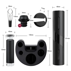 Vosco Wine Set, Electric Corkscrew Automatic Wine Opener, 6 Piece Set - 6