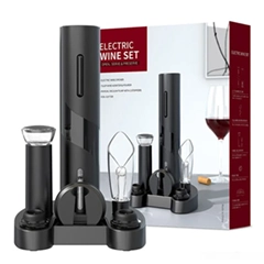 Vosco Wine Set, Electric Corkscrew Automatic Wine Opener, 6 Piece Set - 7